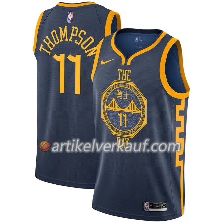 NBA Golden State Warriors Trikot Klay Thompson 11 2018-19 Nike City Edition Navy Swingman - Herren